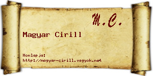 Magyar Cirill névjegykártya